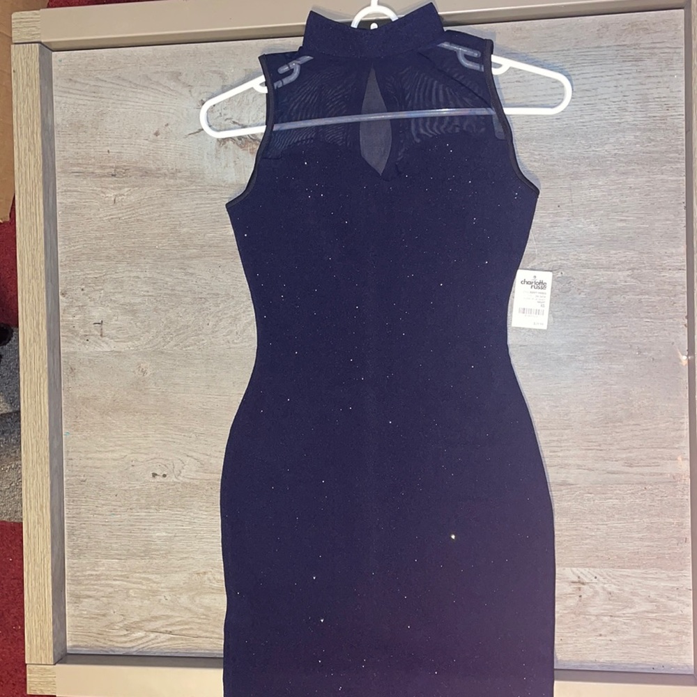 Blue sparkle cocktail dress